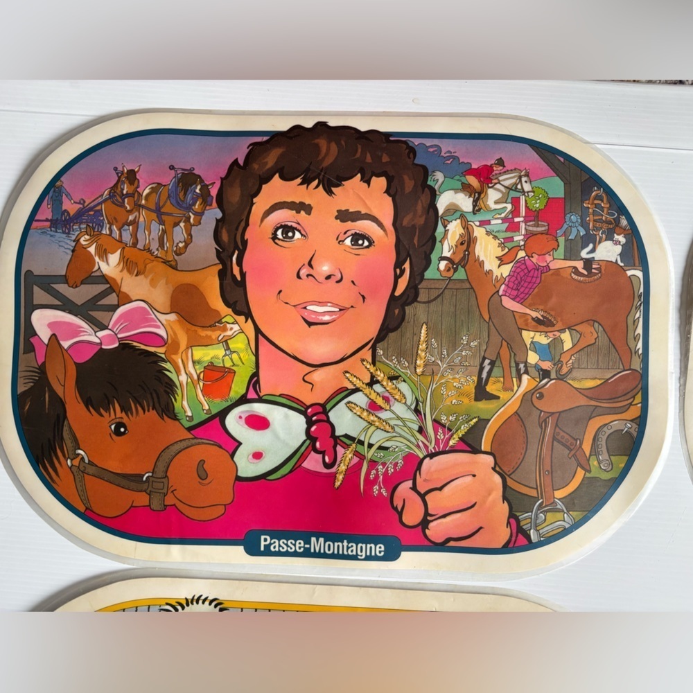 Passe-Partout Canada Retro TV Kids Placemats Set of 7 - Picture 7 of 12